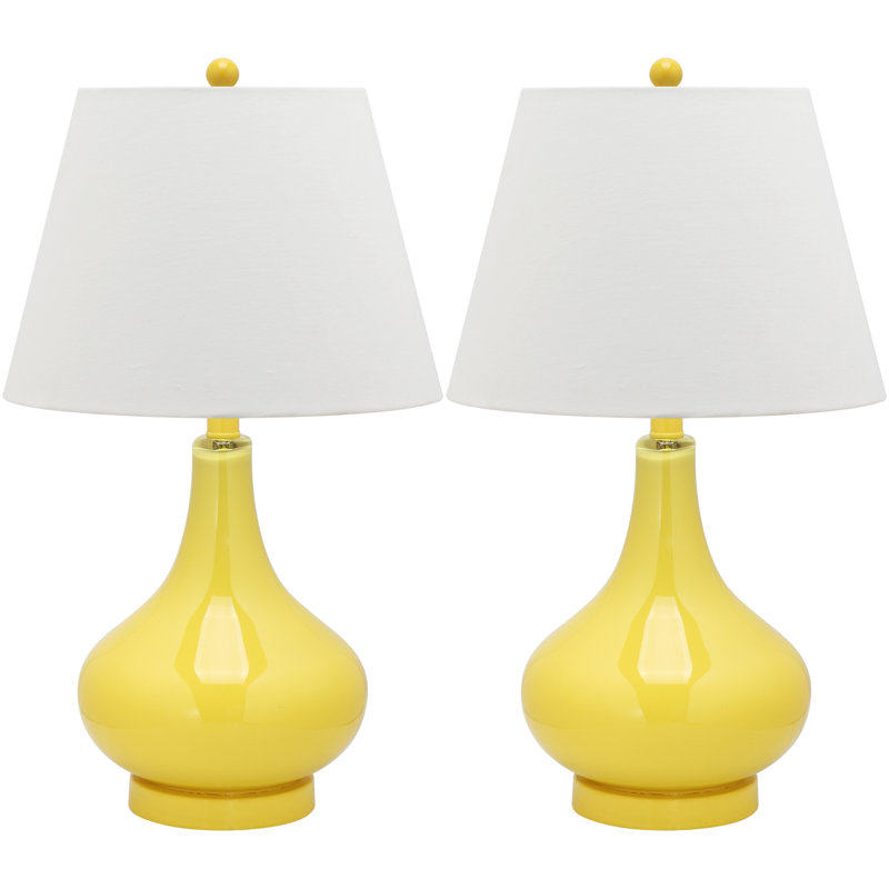 Ensemble de lampes de table H 24 po Akeim, Jaune