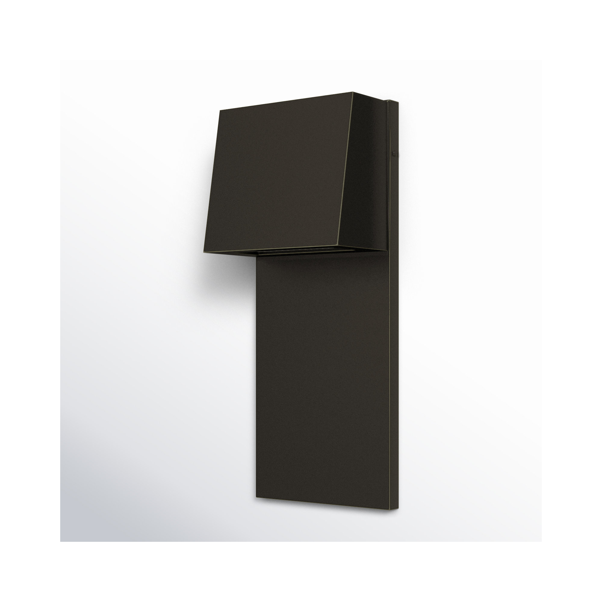 Canto Outdoor Aluminum LED Wall Light, 12" H x 5" W x 4.63" D, Antique Bronze