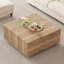 Table basse carrée 33,25 po à 4 tiroirs, naturel-1880283288