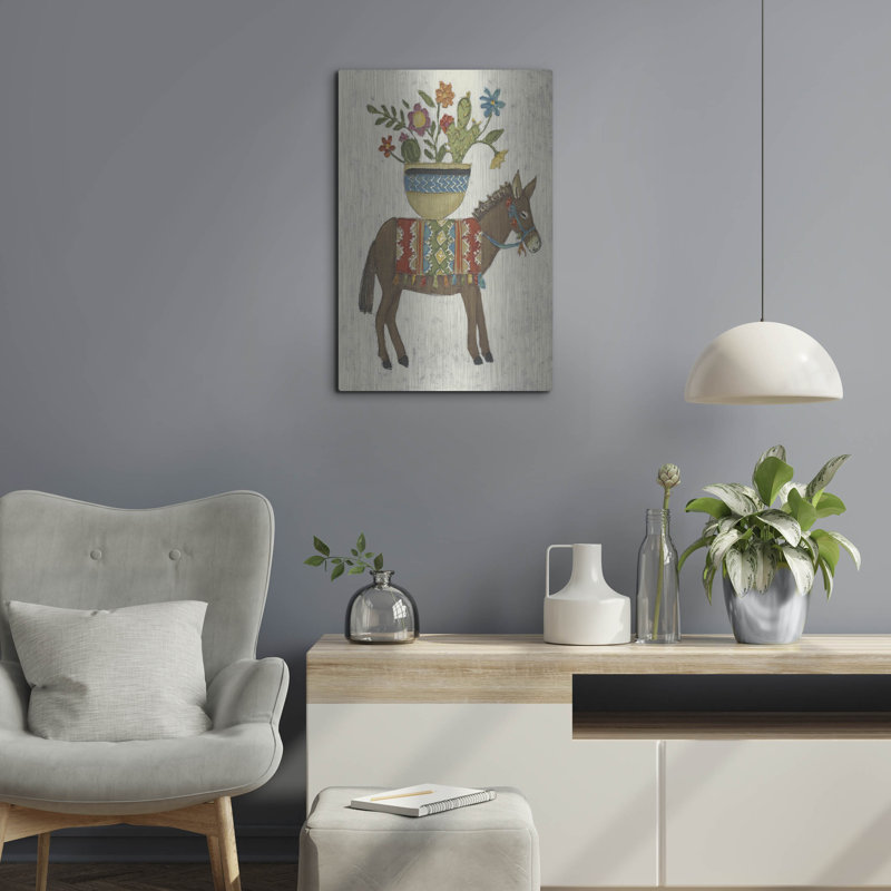  «Market Boro 1» par Chariklia Zarris, art mural en métal, 16 po x 24 po