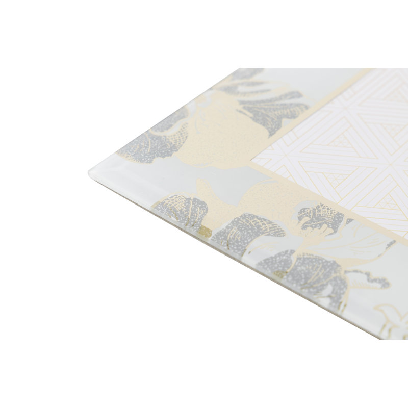 Foil Printing Glass Photoframe, 23 cm H x 18 cm W x 2 cm D