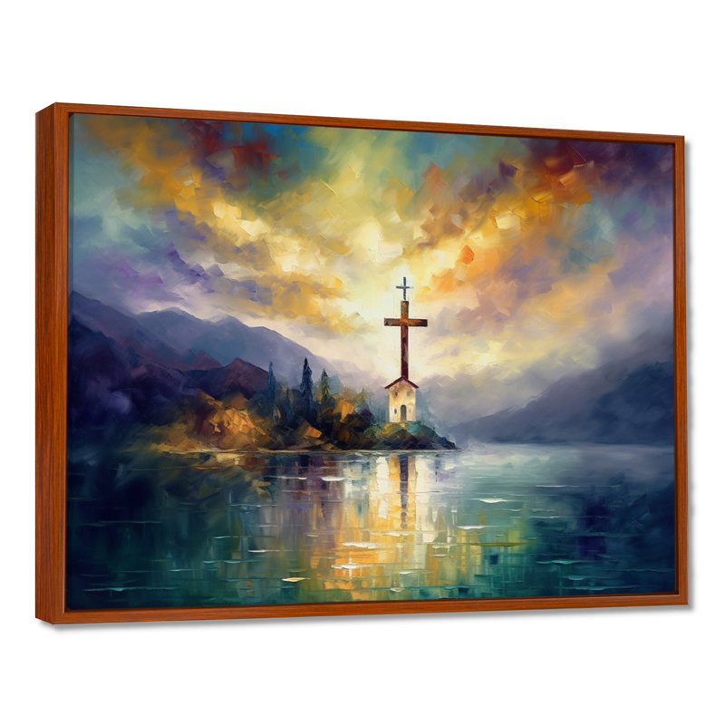 Reproduction d'art sur toile Arnfried, H 12 po x l 20 po x P 1 po, Cadre flottant brun