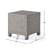 Accent Table - 18" Cube Side Table, Black Pe And Iron, Assembly- Design, No Assembly-1425920961