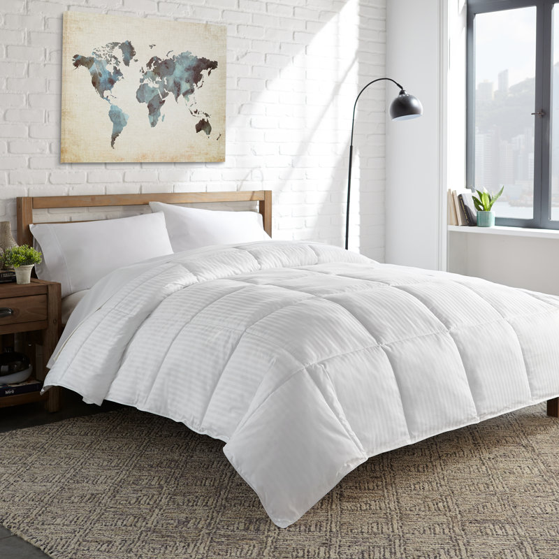 King White Cotton Reversible Down Alternative Comforter