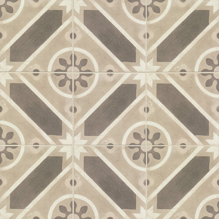 Enchante Decorative 8" x 8" Porcelain Field Tile in Splendid