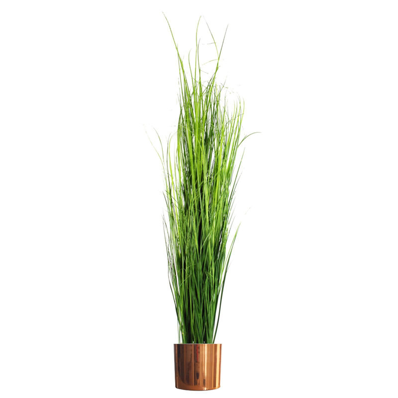 130 cm H Faux Onion Grass Plant, Copper