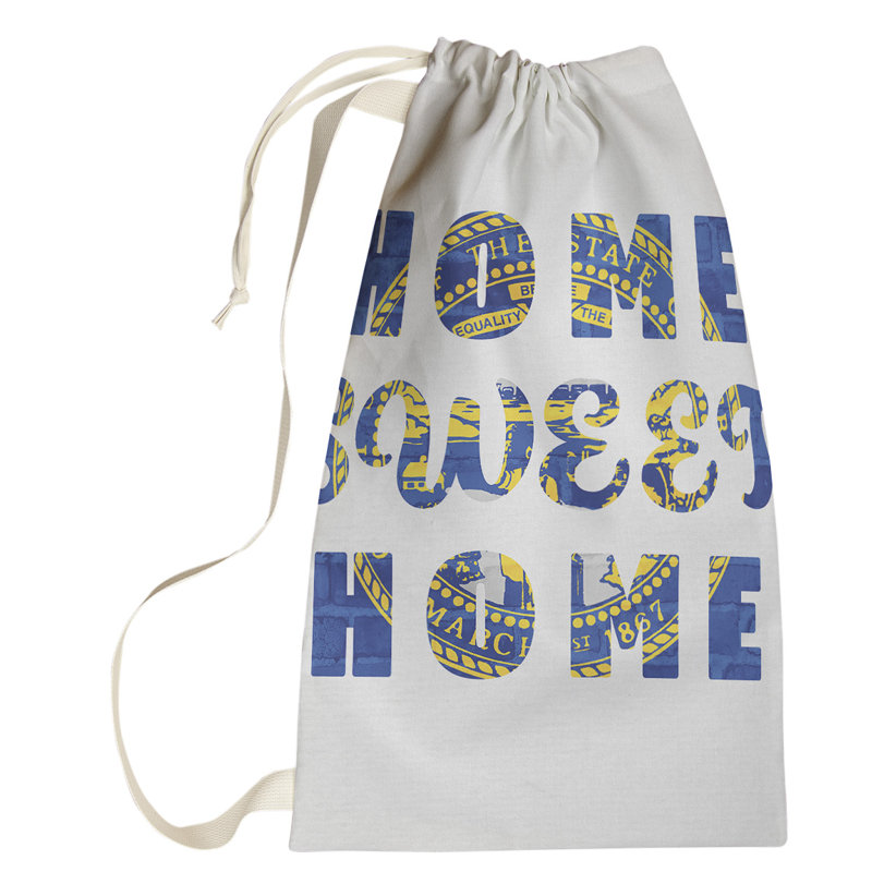 Fabric Laundry Bag with Handles, Large (76.5" H x 29.5" W x 1.5" D), Nebraska