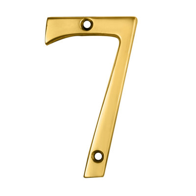 Clapham 7cm H Brass House Number