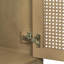 Meuble-lavabo 24 po sans lavabo, base seulement, armoire en rotin avec portes et tiroir, cadre solide et panneau de fibres à densité moyenne