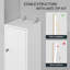 Narrow Linen Freestanding Bathroom Cabinet with Adjustable Shelf
