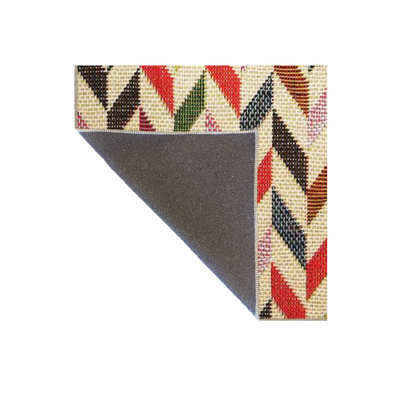 Tapis tissé à motif géométrique en forme de trapèze Cross, Carré 4 pi 11 po