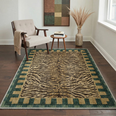 Tapis vert / brun Alissa Zagora