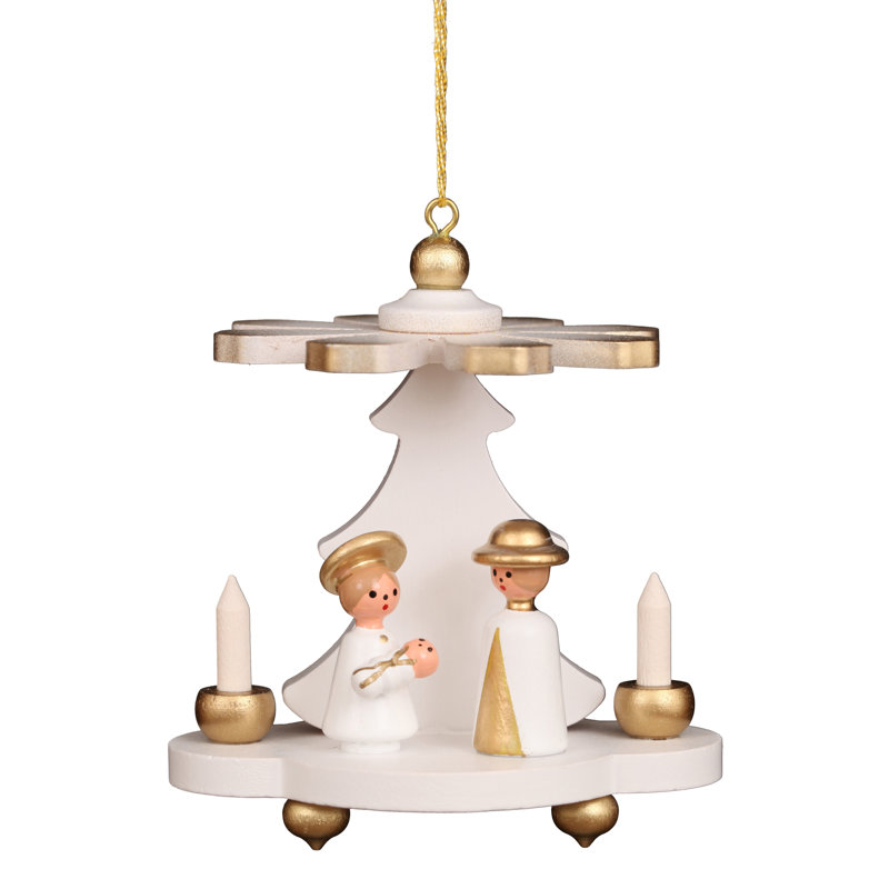 3'' Wood Hanging Figurine Ornament