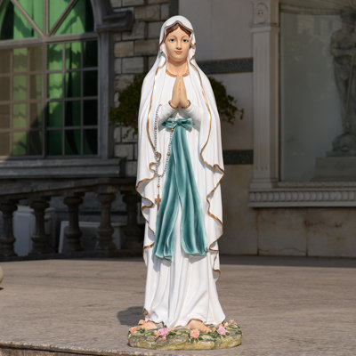 Virgin Mary on Roses Statue