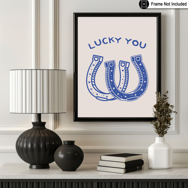 Bleu Lucky You, Sans cadre, Affiche, H 24 po x l 32 po
