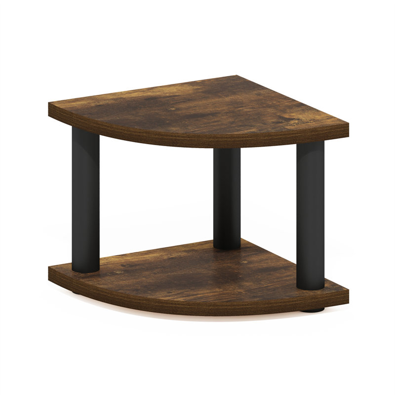 Creekside 2-Tier Corner Countertop Organizer Shelf, Amber Pine/Black