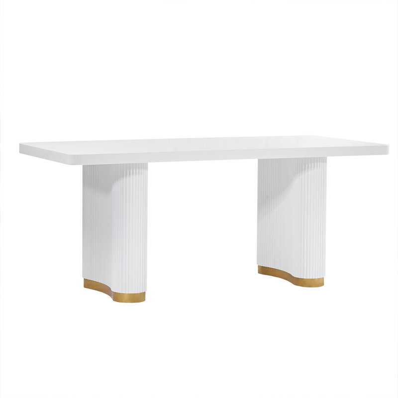 Dining Table, 29.5"H x 63"L x 31.5"W, White