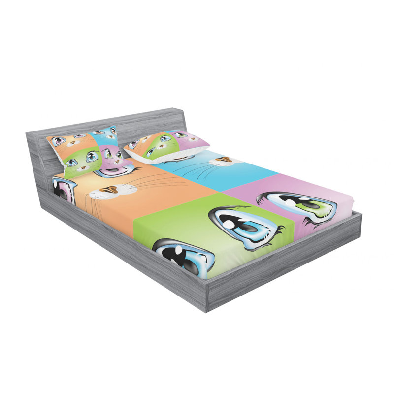Microfiber Sheet Set, Queen Sheet Set with Fitted Sheet