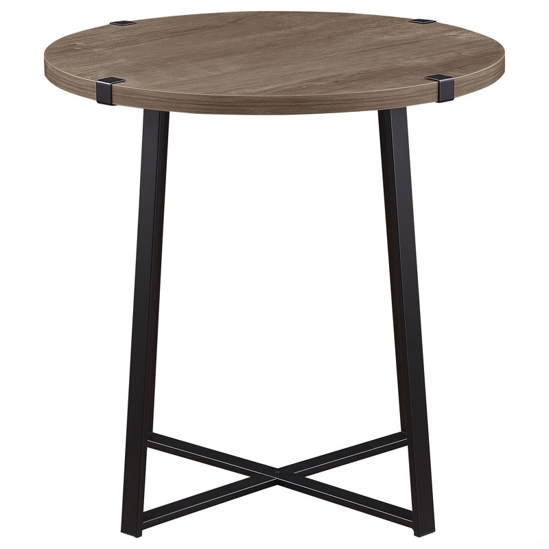 Round Engineered Wood Side End Table