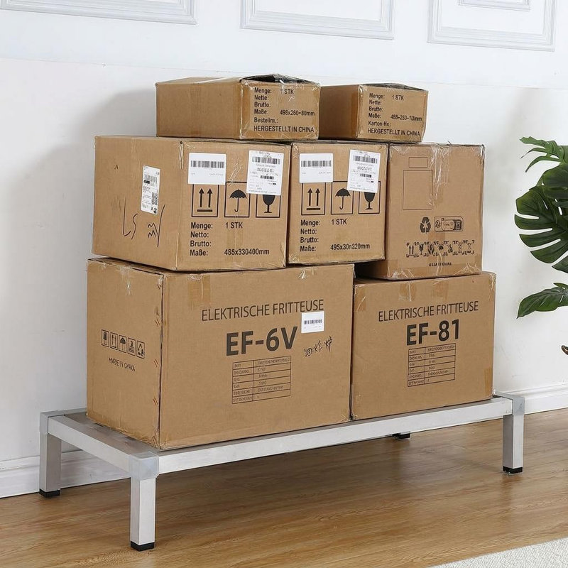 Support de rangement en aluminium robuste de 48 po x 20 po, capacité de 1000 lb, étagère de rangement sur le plancher antirouille pour économiser de la nourriture dans un restaurant de cuisine