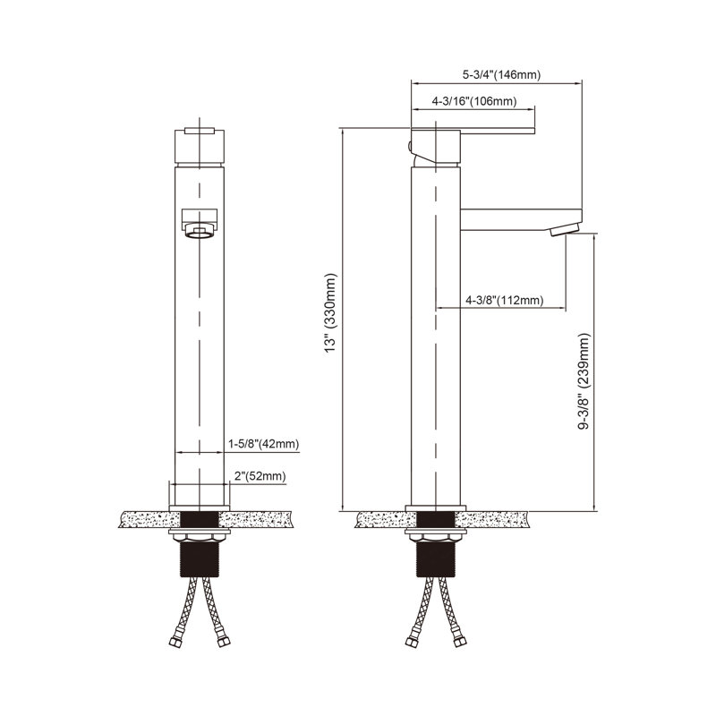 Single-handle Bathroom Faucet, Brushed Nickel