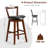 Riobe Swivel Upholstered Faux Leather Counter Stool