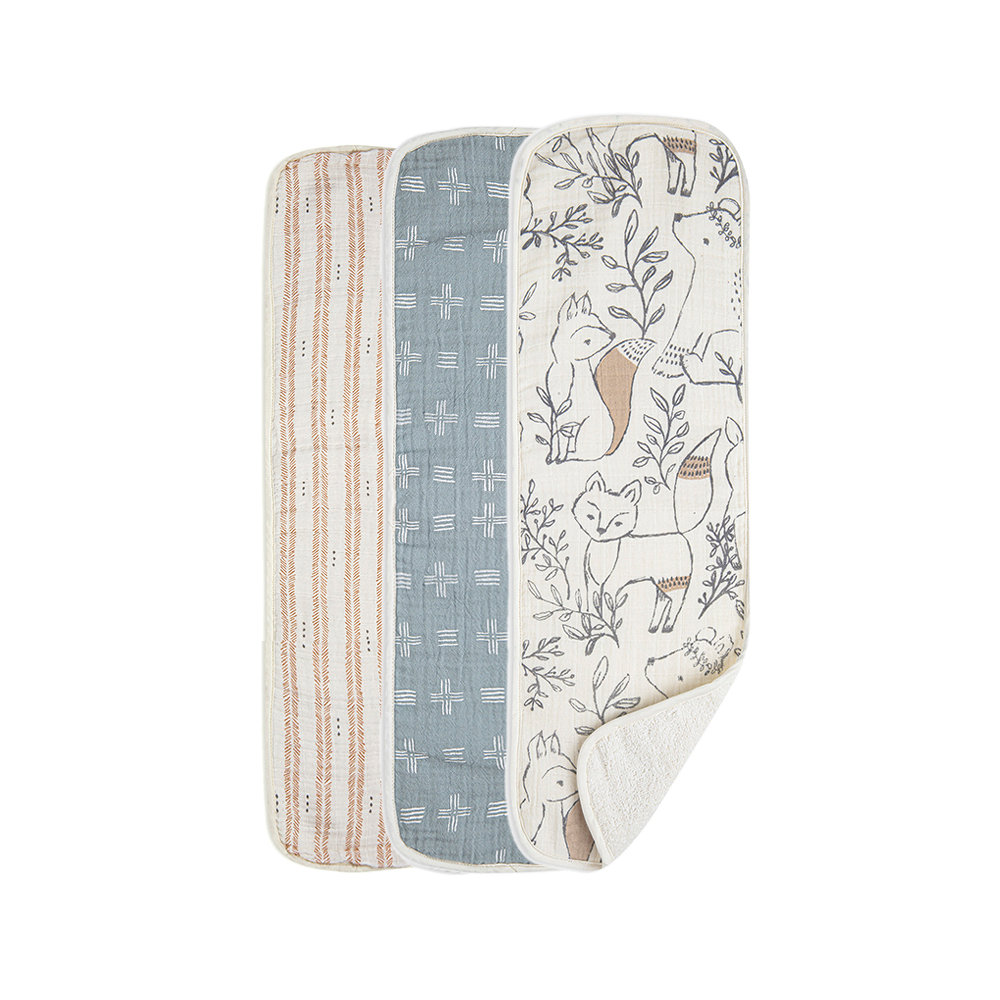 Ezra Crane Baby Woodland Burp Cloth Set Crane Baby