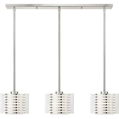 Lustre classique à 3 lumières avec abat-jour