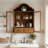 Solid Wood Wall Cabinet with Elegant Wave-733906709
