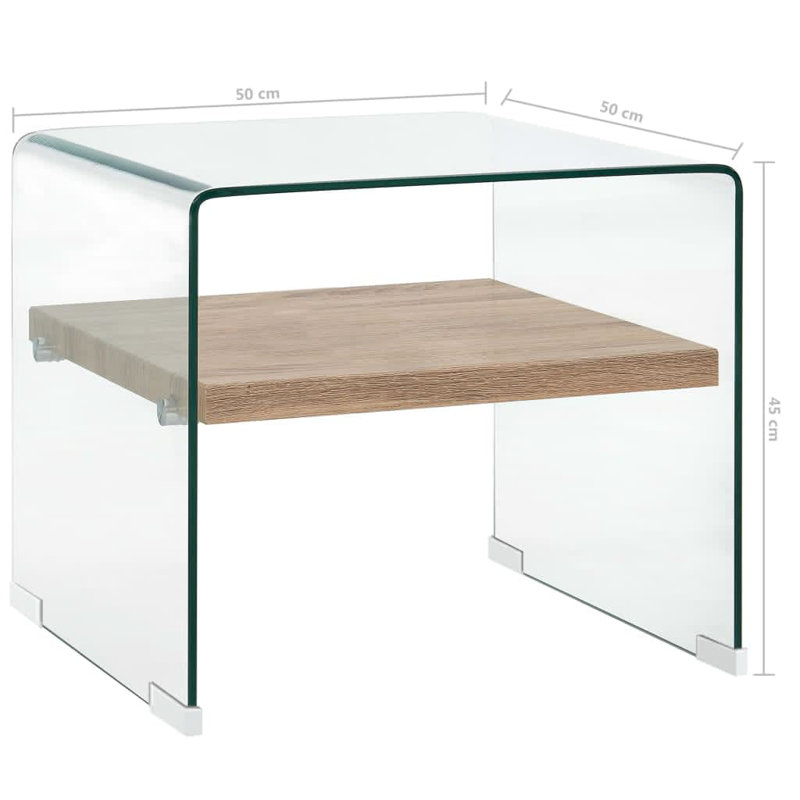 Abital Coffee Table with Storage, 45cm H x 50cm W x 50cm D