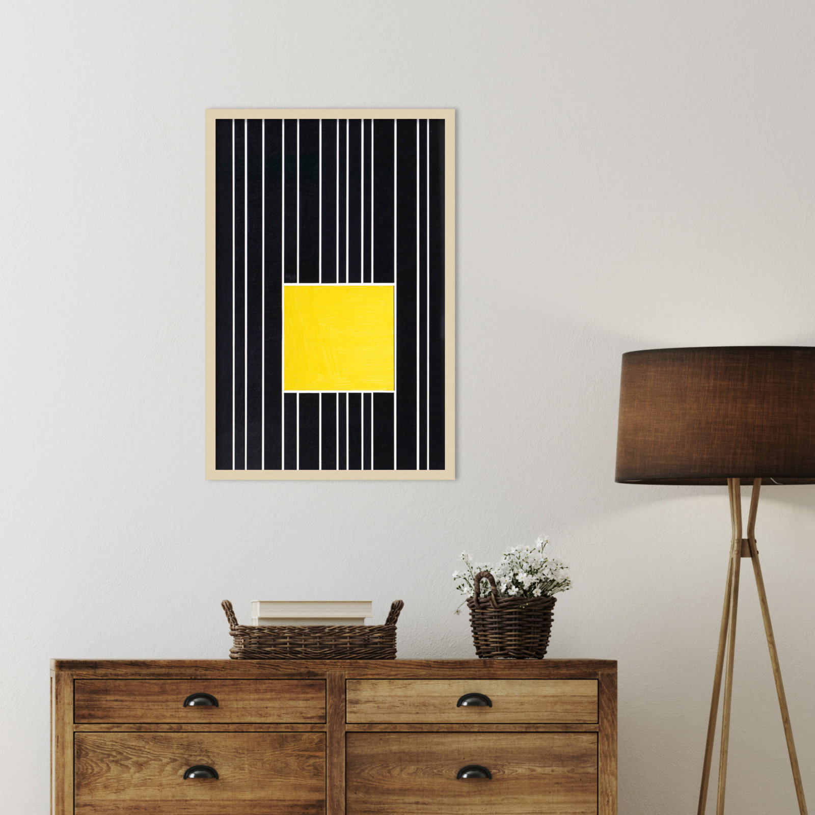 Yellow Box Self Storage Print by Alex Dunn, Brown, 33" H x 22" W