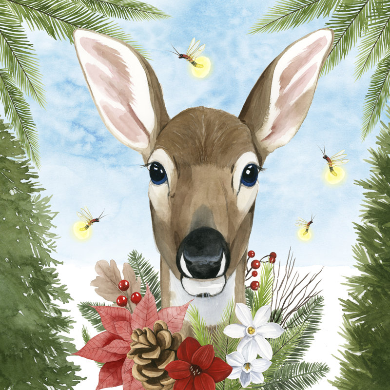 Forest Christmas II by Grace Popp - Wrapped Canvas Painting, 91cm H x 91cm W