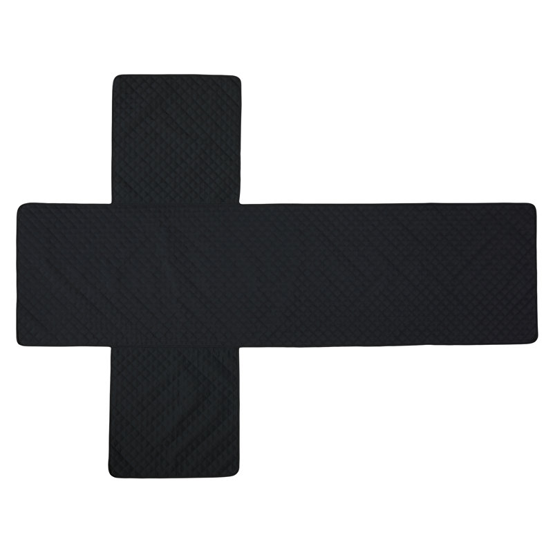 Cover Bonanza Polyester Slipcover, Black/Charcoal