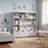 49.4" W Kids Bookcase with 4 Removable Drawers, Cube Organizer-1598436971