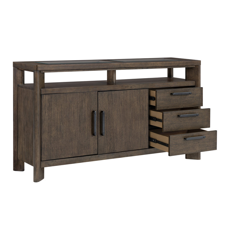 Buffet 35,98 po Ashal, Chêne foncé