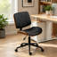 Chaise de bureau moderne sans accoudoirs, recouverte de cuir PU capitonné et réglable en hauteur