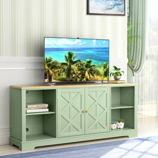 An old TV stand turned nursery book storage - Green With Decor