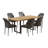 66.9" Butterfly Leaf Pedestal Dining Table Set, Extendable Kitchen Home Table With 6 Dining Chairs-1350367126