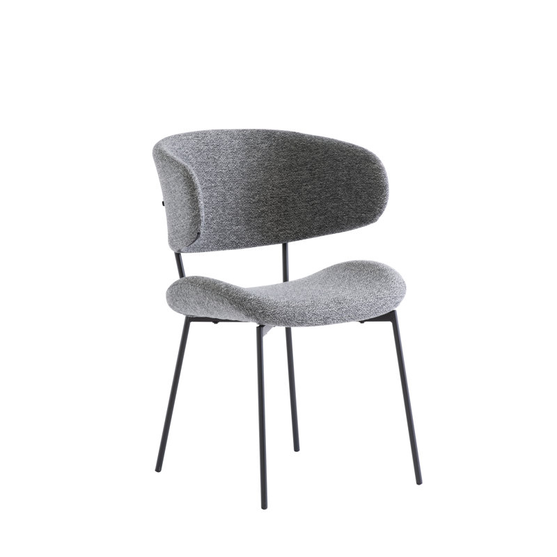 45cm H Upholstered Side Chair, Dark Grey