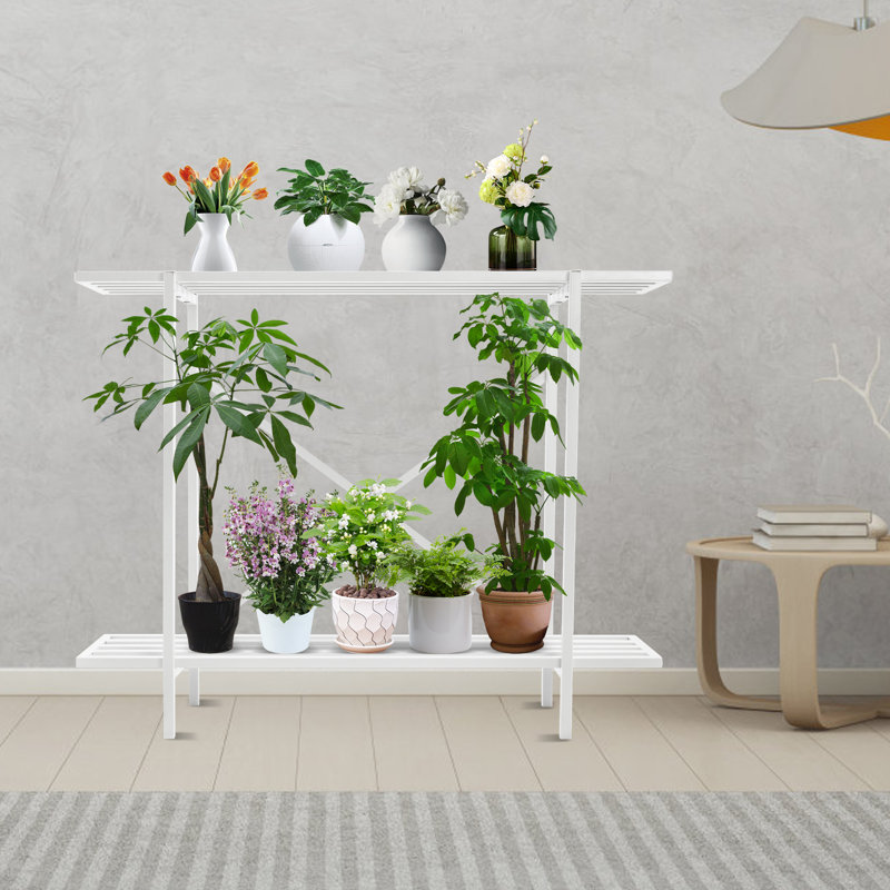 Support à plante Sonsoles, Blanc, H 28 po x l 35 po x P 8,6 po