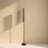 Mid-Century Style Walnut & Linen Floor Lamp
