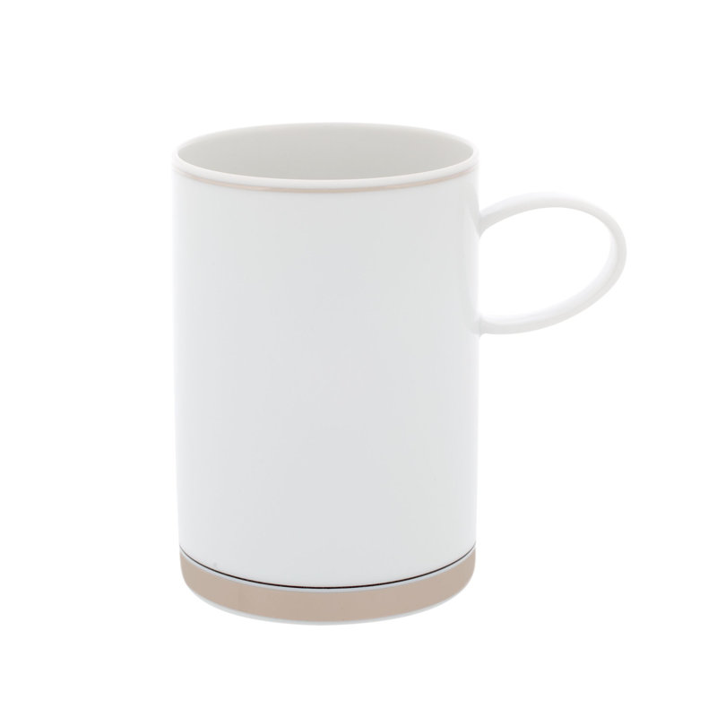 Domo Gold Porcelain Coffee Mug, Platina
