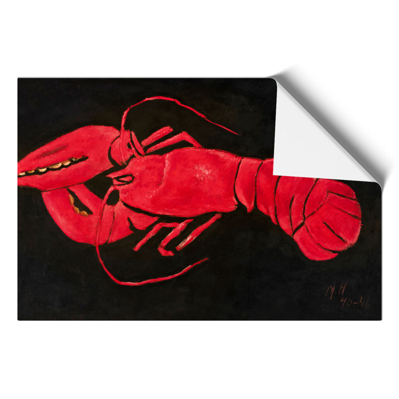 Lobster on Black by Marsden Hartley - Frameless Print, 30cm H x 42cm W x 0.1cm D