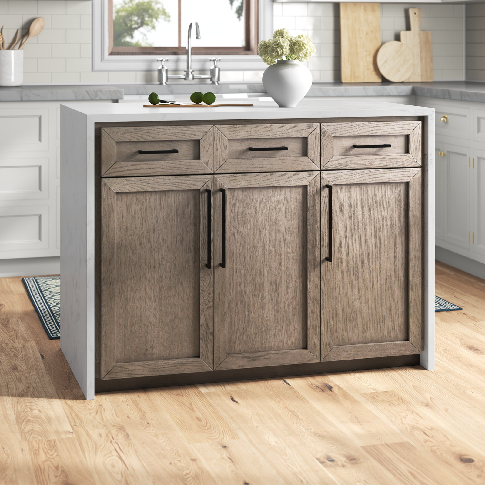Lark Manor Aleata Marble Kitchen Island & Reviews Wayfair Canada