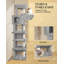 Cat Tree for Indoor Cats, Large Tall Cat Tower, Multi-Level Cats House with Condo, 8 Scratching Posts, Hammock, 4 Pom Poms-1526342313-1526342314