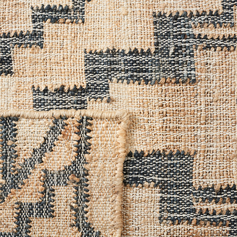 Augst Natural Fiber Flat Weave Jute Southwestern Rug, Runner 2'3" x 9'