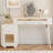 Creamy style multi-functional simple dresser