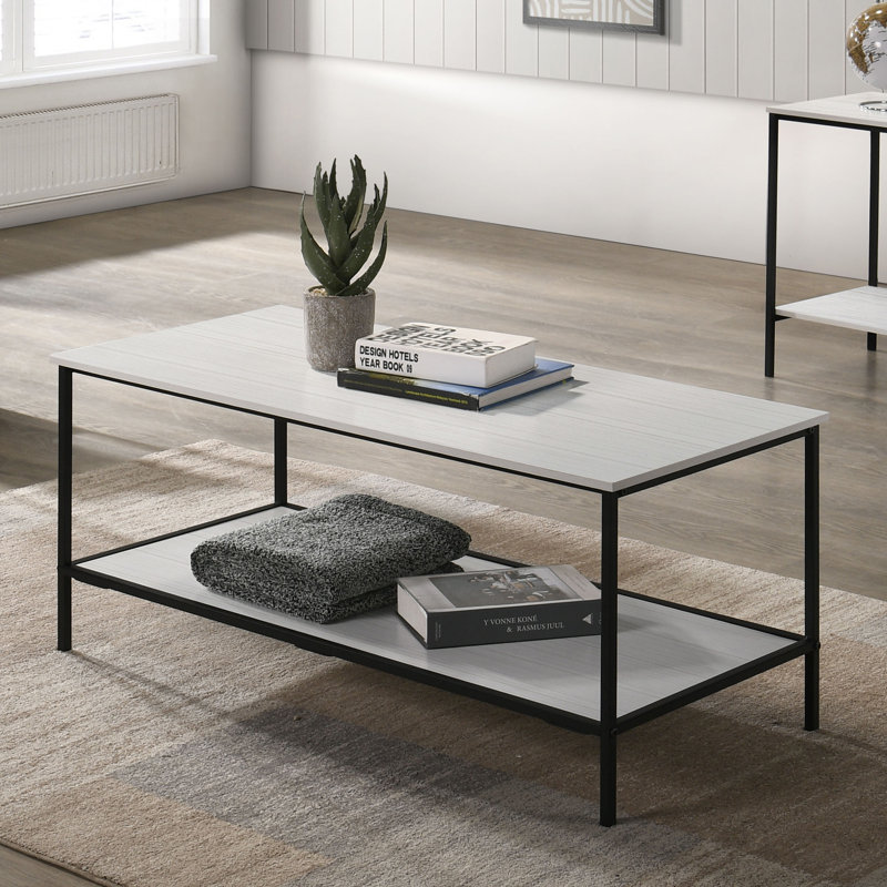 Ensemble de tables basses 3 pièces Ayton, Blanc