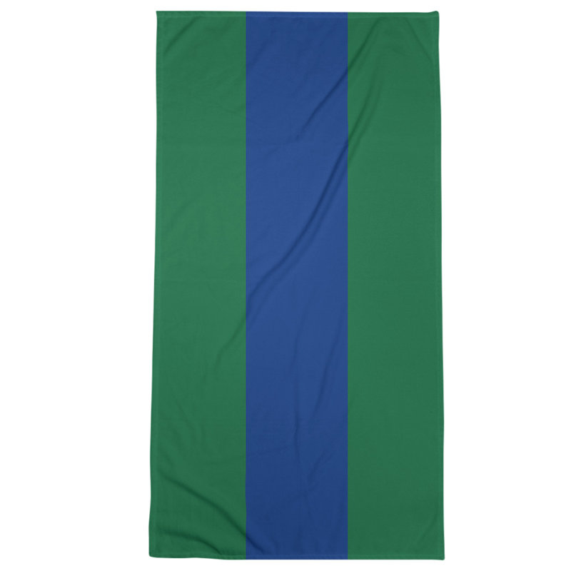 Bath Towel, Green/Royal Blue