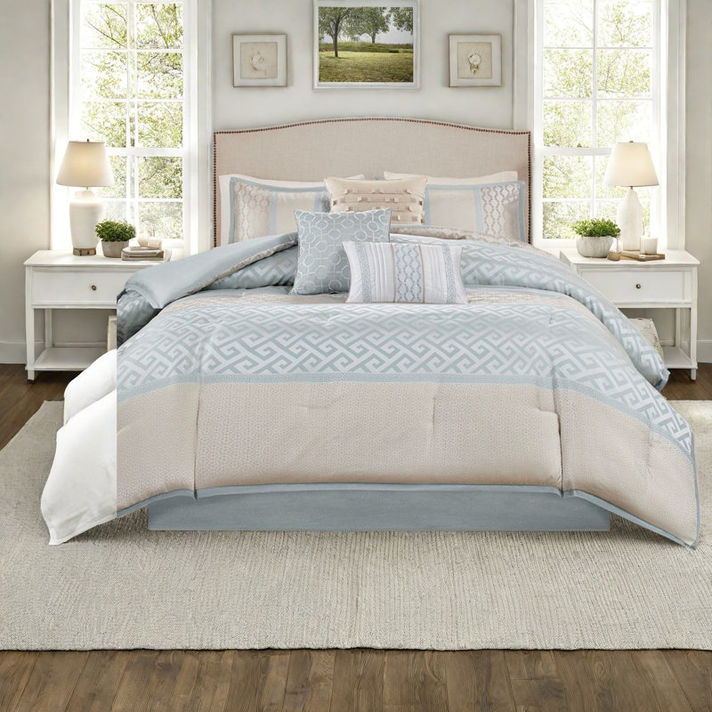 Ensembles de literie de luxe, polyester très grand californien jacquard confort moderne